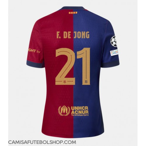 Camisa de time de futebol Barcelona Frenkie de Jong #21 Replicas 1º Equipamento 2024-25 Manga Curta